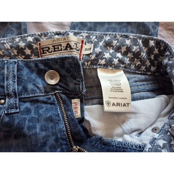 Ariat Mid Rise Skinny Leopard Jean/Pre-owned, Sz. 25R - Picture 4 of 5